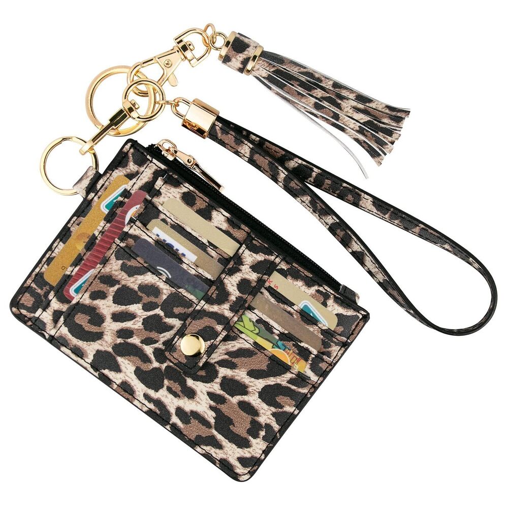 1334 Small Wristlet Wallets RFID Credit Card Holder Wallet Keychain